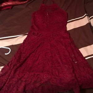 Maroon skater dress